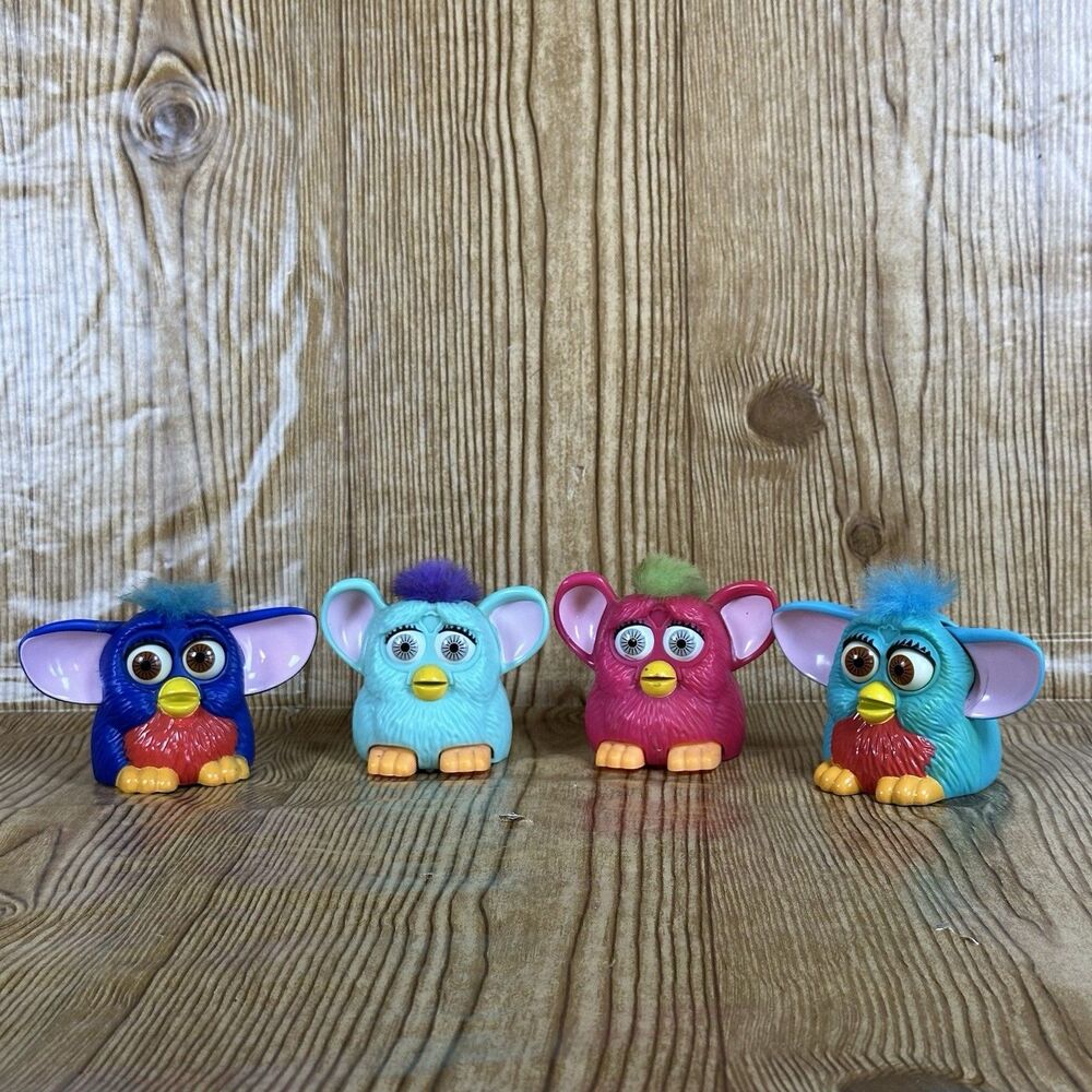 Vintage Furby McDonalds Happy Meal Toys Set‎ Of 4 Multicolor 1998